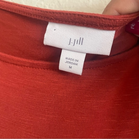 J.Jill woman's maxi sleeveless dress size M terracotta waist tie casual flowy - Picture 4 of 9